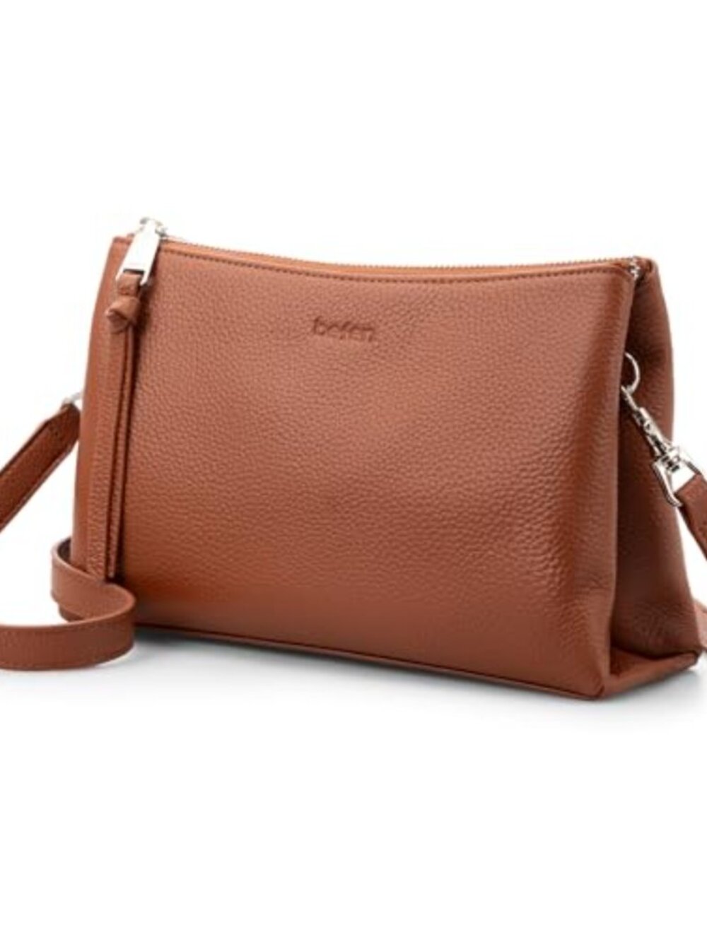 Genuine Leather Crossbody Bag Small RFID Purse Adjustable Strap